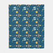 Into Space Cosmos Pattern   Fleece Deken (Voorkant)