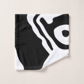 Into the Deep: Abstract Zwart & Wit Bad Handdoek (Wasdoekje)