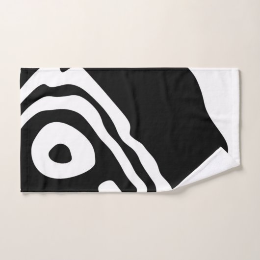 Into the Deep: Abstract Zwart & Wit Bad Handdoek (Handdoek)