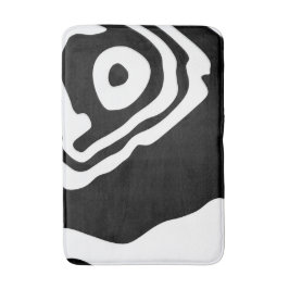 Into the Deep: Abstract Zwart & Wit Badmat