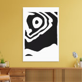 Into the Deep: Abstract Zwart & Wit Canvas Afdruk (Insitu (Woonkamer))