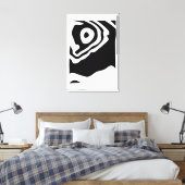 Into the Deep: Abstract Zwart & Wit Canvas Afdruk (Insitu (Slaapkamer))