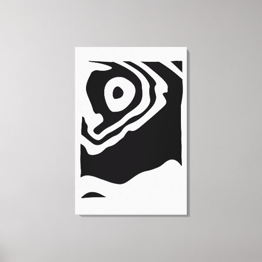 Into the Deep: Abstract Zwart & Wit Canvas Afdruk (Voorkant)