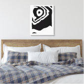Into the Deep: Abstract Zwart & Wit Canvas Afdruk (Insitu (Slaapkamer))