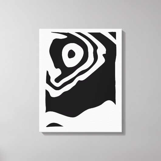 Into the Deep: Abstract Zwart & Wit Canvas Afdruk (Voorkant)