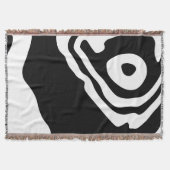 Into the Deep: Abstract Zwart & Wit Deken (Voorkant)