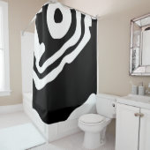 Into the Deep: Abstract Zwart & Wit Douchegordijn (In situ)