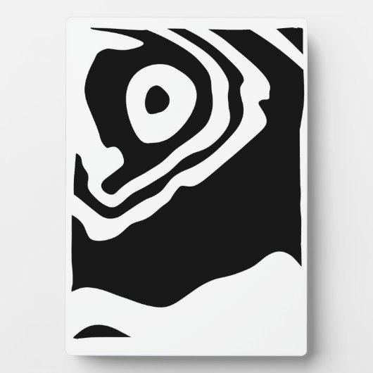 Into the Deep: Abstract Zwart & Wit Fotoplaat (voorkant)