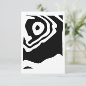 Into the Deep: Abstract Zwart & Wit Kaart (Staand voorkant)