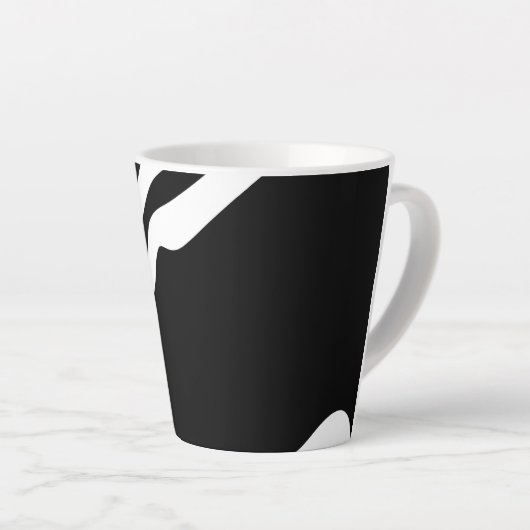 Into the Deep: Abstract Zwart & Wit Latte Mok (Rechterhoek)