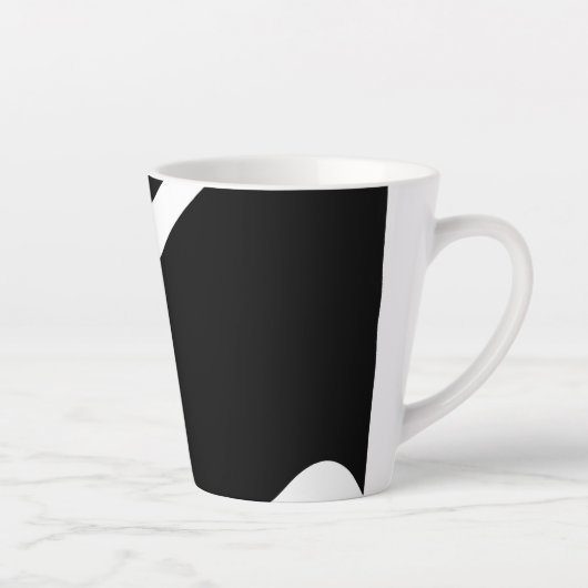 Into the Deep: Abstract Zwart & Wit Latte Mok (Rechts)