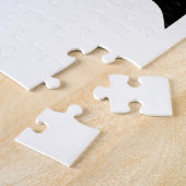 Into the Deep: Abstract Zwart & Wit Legpuzzel (Zijkant)