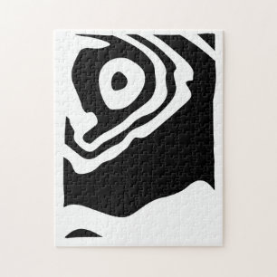 Into the Deep: Abstract Zwart & Wit Legpuzzel