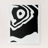 Into the Deep: Abstract Zwart & Wit Legpuzzel (Verticaal)