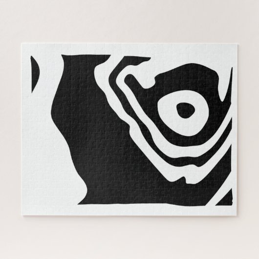 Into the Deep: Abstract Zwart & Wit Legpuzzel (Horizontaal)