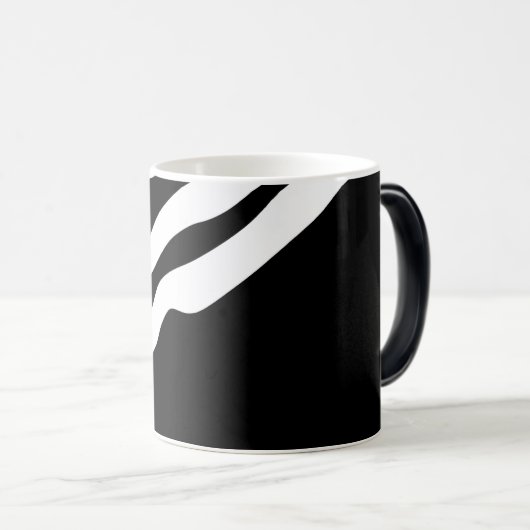 Into the Deep: Abstract Zwart & Wit Magische Mok (Voorkant rechts)