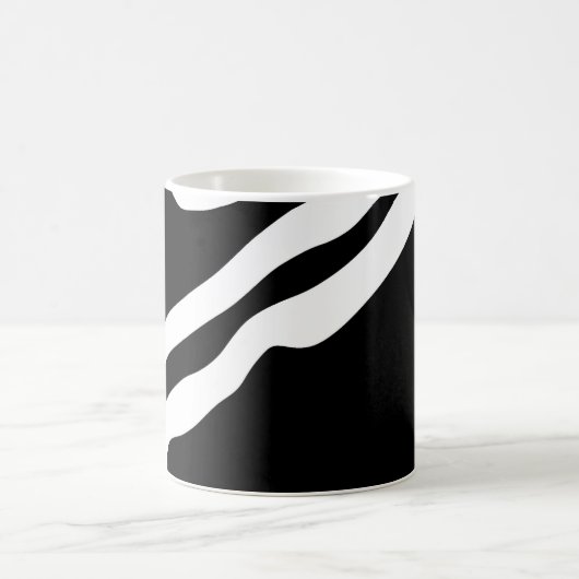 Into the Deep: Abstract Zwart & Wit Magische Mok (Center)