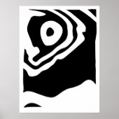 Into the Deep: Abstract Zwart & Wit Poster (Voorkant)