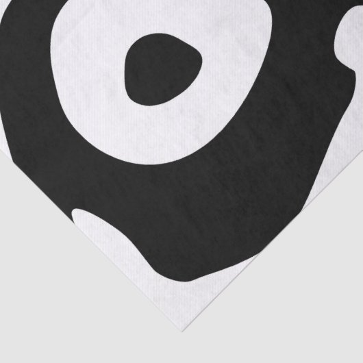 Into the Deep: Abstract Zwart & Wit Tissuepapier (Detail)