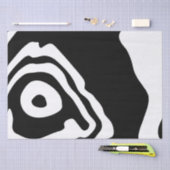 Into the Deep: Abstract Zwart & Wit Tissuepapier (Craft)