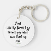 Into the Forest I Go John Muir Quote Sleutelhanger (Achterkant)