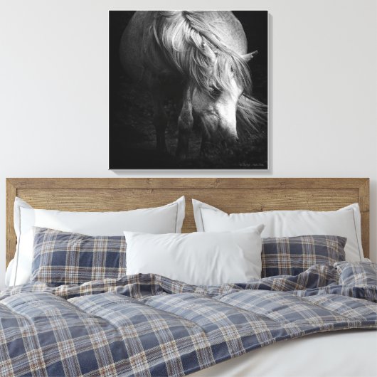 Into the Light - Dartmoor Pony, beeldende kunst Canvas Afdruk (Insitu (Slaapkamer))