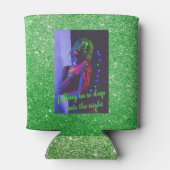 Into the Night Green Faux Glitter Blikjeskoeler (Achterkant)