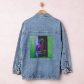 Into the Night Green Faux Glitter Denim Jacket (Hangar)