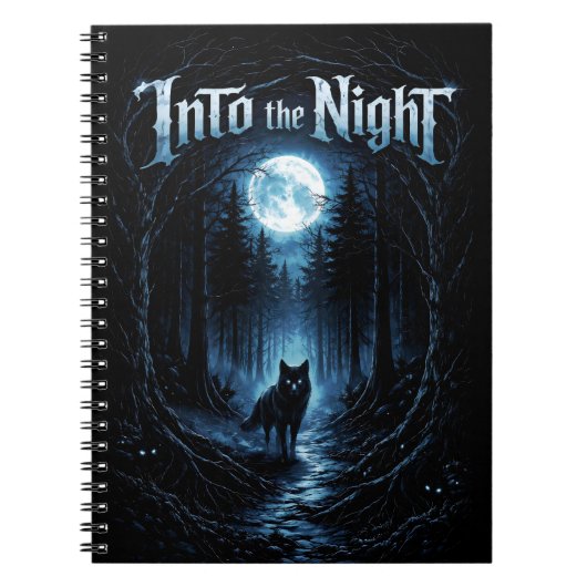 Into the Night — Moonlit Forest Notitieboek (Voorkant)