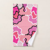 Into the Pink Mid Century geometrische patroonkuns Bad Handdoek (Handdoek)