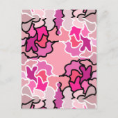 Into the Pink Mid Century geometrische patroonkuns Briefkaart (Voorkant)