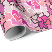 Into the Pink Mid Century geometrische patroonkuns Cadeaupapier (Rol Hoek)
