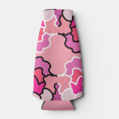 Into the Pink Mid Century geometrische patroonkuns Flesjeskoeler (Voorkant)