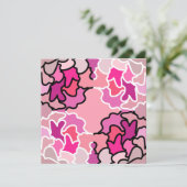 Into the Pink Mid Century geometrische patroonkuns Kaart (Staand voorkant)