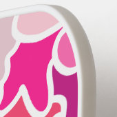 Into the Pink Mid Century geometrische patroonkuns Pickleball Paddle (Links Detail)