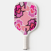 Into the Pink Mid Century geometrische patroonkuns Pickleball Paddle (Achterkant)