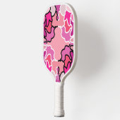 Into the Pink Mid Century geometrische patroonkuns Pickleball Paddle (Links)