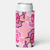 Into the Pink Mid Century geometrische patroonkuns Seltzer Blikjeskoeler (Seltzer Voorkant)