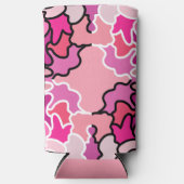 Into the Pink Mid Century geometrische patroonkuns Seltzer Blikjeskoeler (Voorkant)