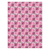 Into the Pink Mid Century geometrische patroonkuns Tafelkleed (Voorkant)
