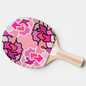 Into the Pink Mid Century geometrische patroonkuns Tafeltennisbatje (Zijkant)