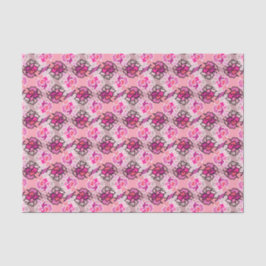 Into the Pink Mid Century geometrische patroonkuns Tissuepapier