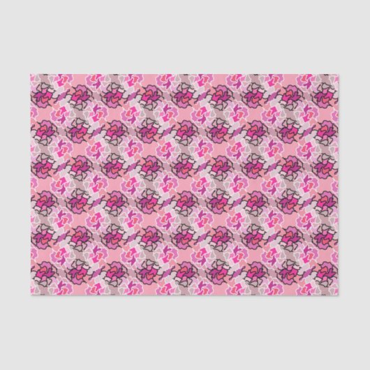 Into the Pink Mid Century geometrische patroonkuns Tissuepapier (Voorkant)