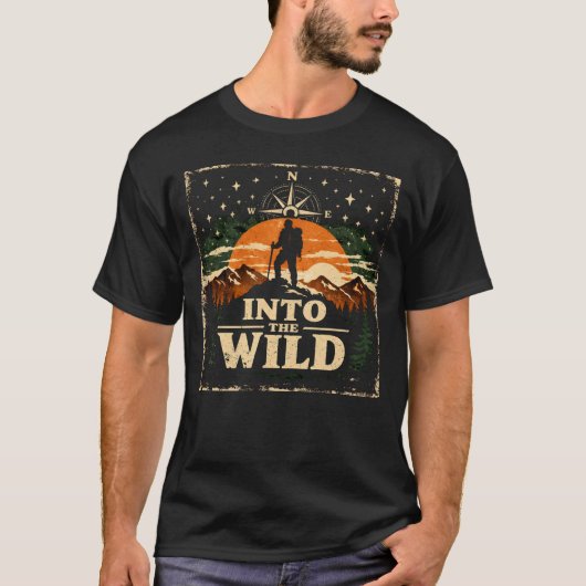 Into The Wild – Adventure Freedom Camping Tee T-shirt (Voorkant)