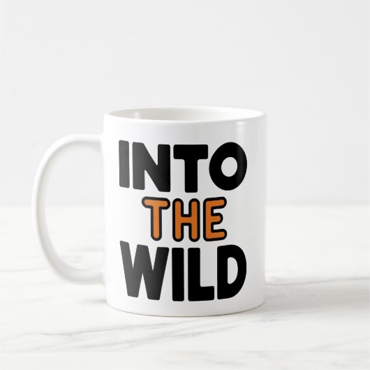 Into the Wild Bold Adventure Typography Koffiemok (Links)