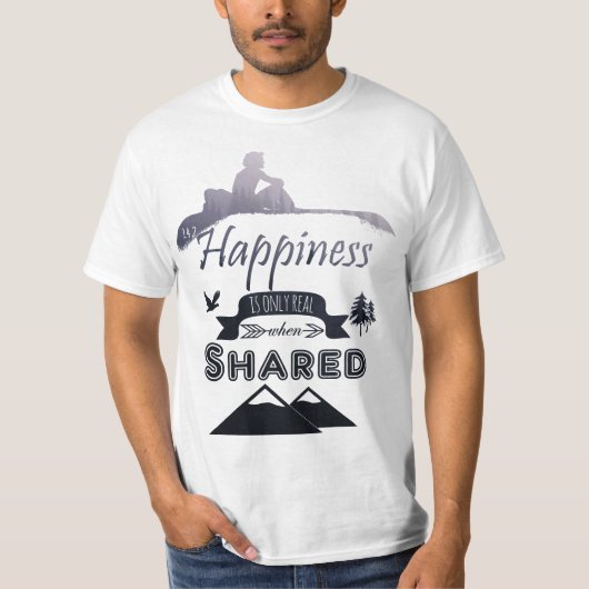 INTO THE WILD - Happiness is only real when shared T-shirt (Voorkant)