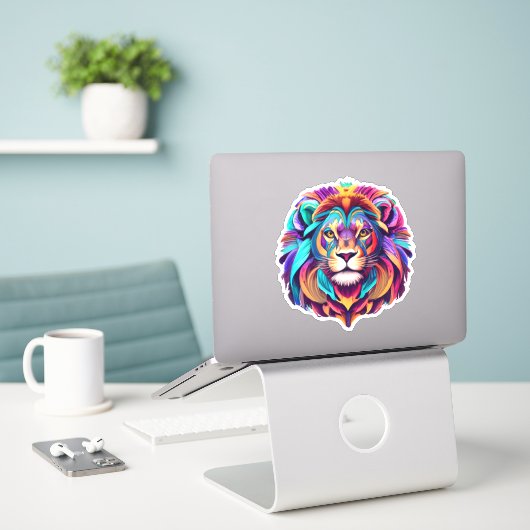 Into the Wild Lion-thema Sticker Pack (Laptop op bureau)