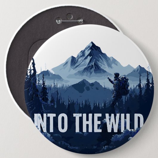 Into the Wild Ronde Button 6,0 Cm (Voorkant /achterkant)