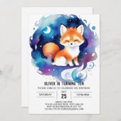 Into the Woodland Fox Verjaardag Kaart (Voorkant / Achterkant)