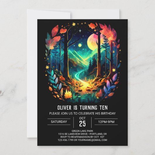 Into the Woods avontuur wacht op elegante verjaard Kaart (Voorkant)